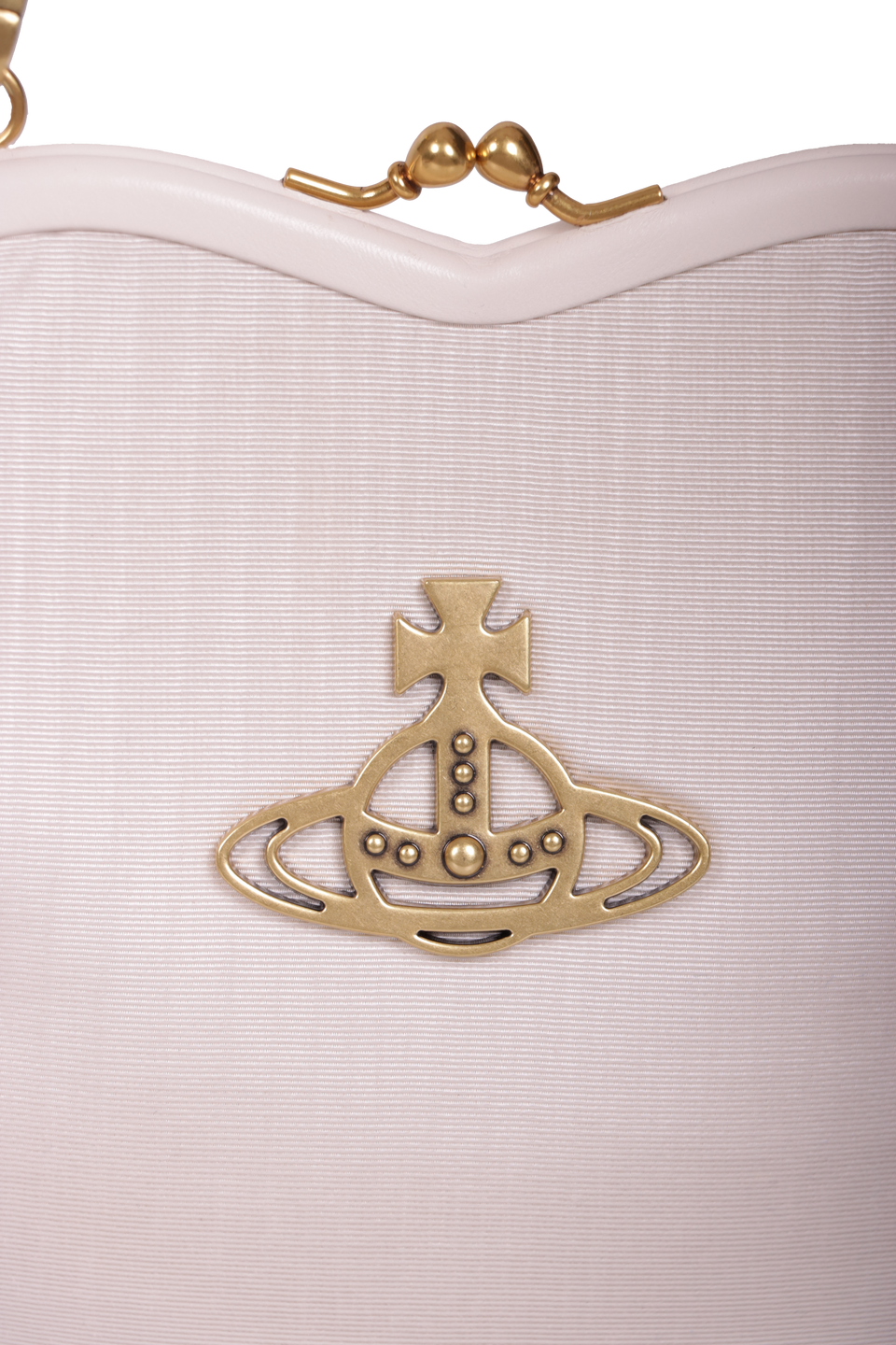 BOLSA VIVIENNE WESTWOOD HEART KISS LOCK HANDLE BAG BRANCO ORIGINAL