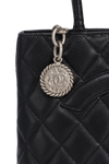 MEDALLION QUILTED TOTE CAVIAR