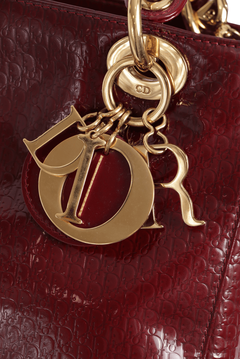 PATENT LEATHER OBLIQUE LADY DIOR