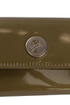 PATENT LEATHER FLAP WALLET