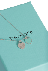 ''RETURN TO TIFFANY'' MINI DOUBLE HEART NECKLACE