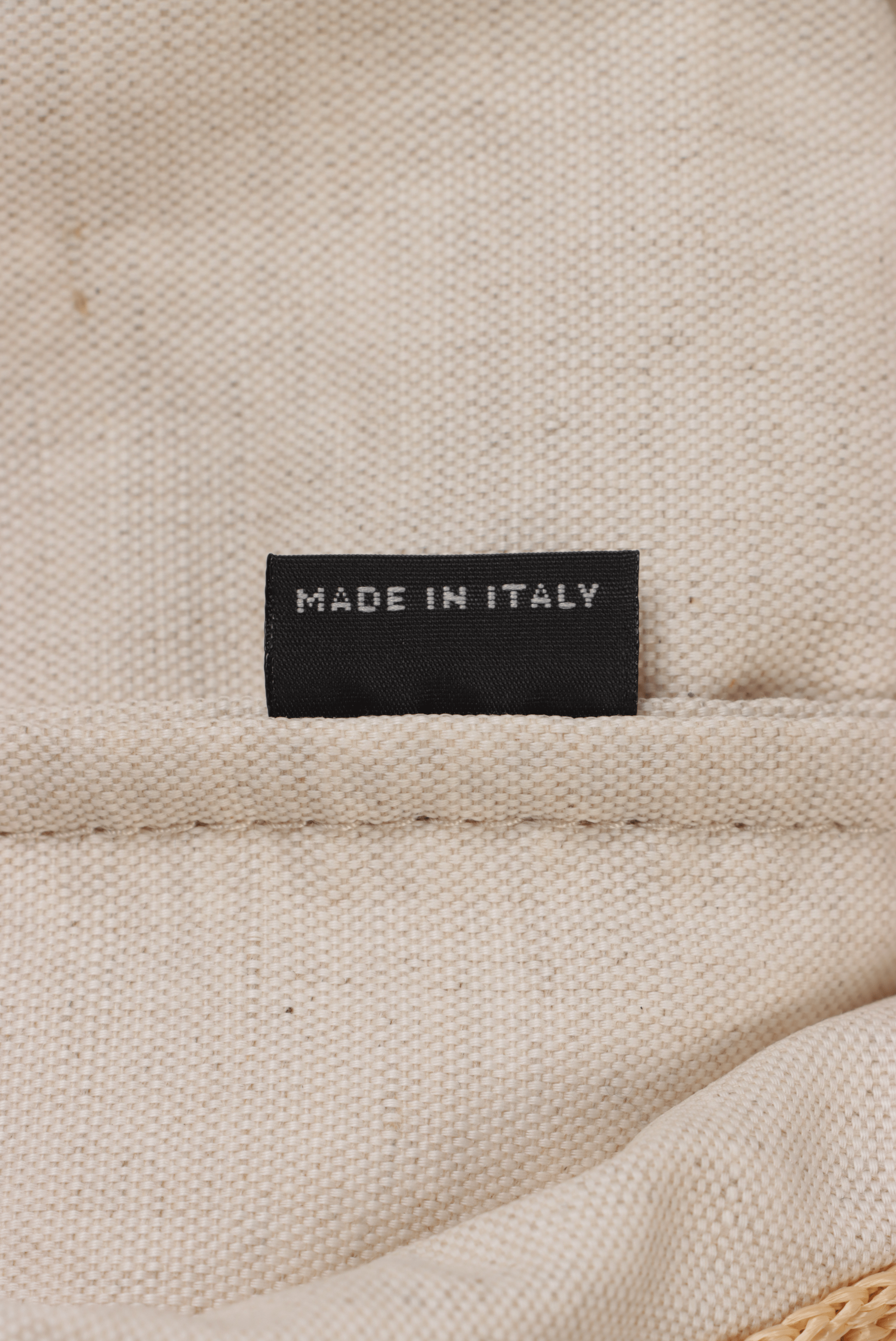 WOVEN FABRIC LOGO TOTE BAG