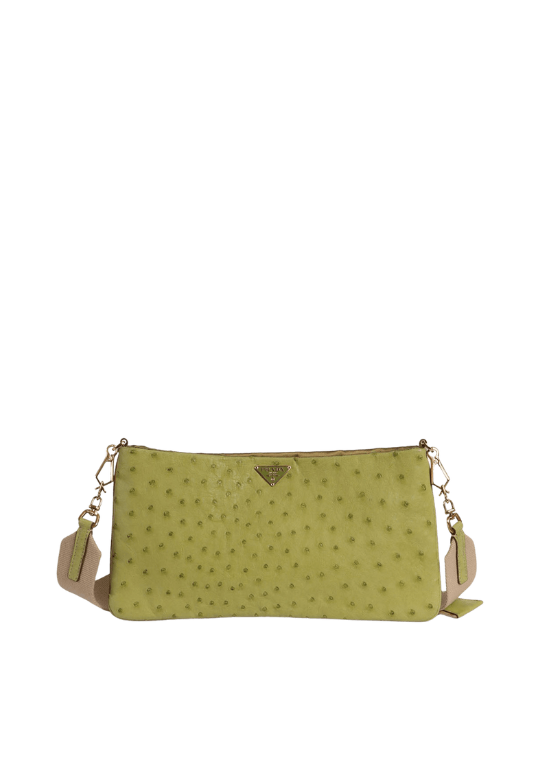 OSTRICH SHOULDER BAG