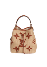 RAFFIA MONOGRAM NÉONOÉ MM