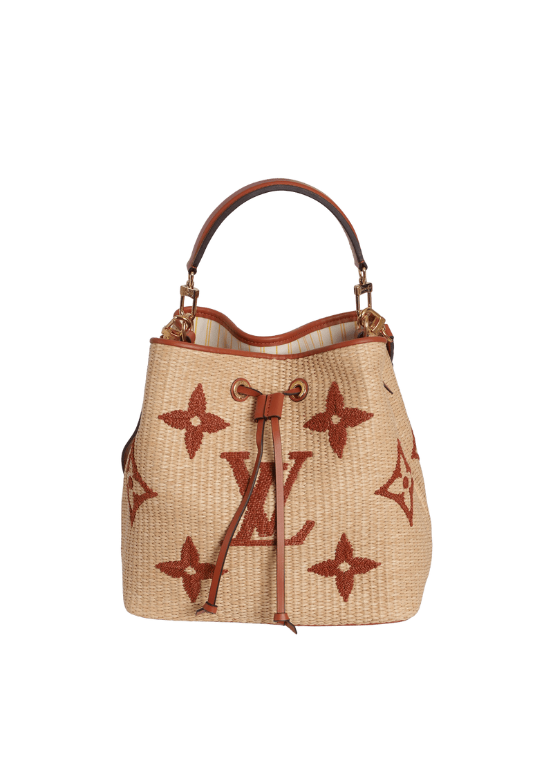 RAFFIA MONOGRAM NÉONOÉ MM