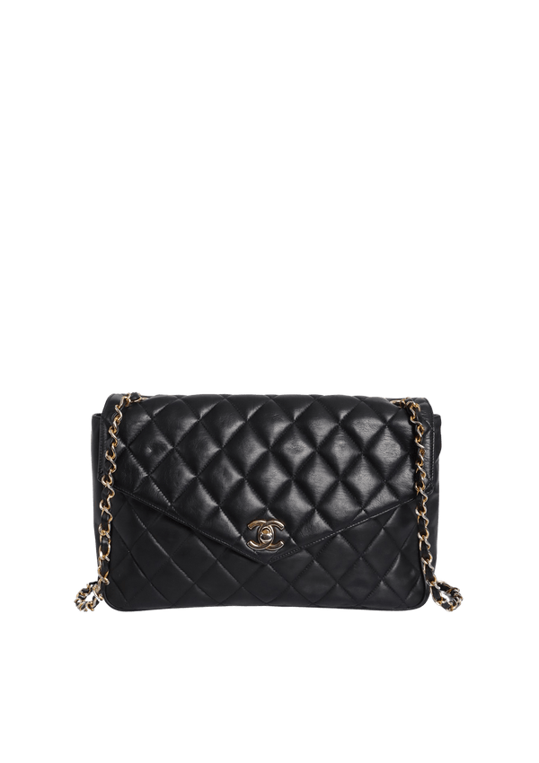 VINTAGE CC QUILTED ENVELOPE FLAP BAG