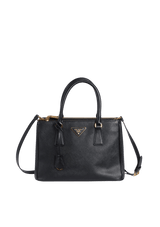 SMALL SAFFIANO LUX DOUBLE ZIP GALLERIA SATCHEL