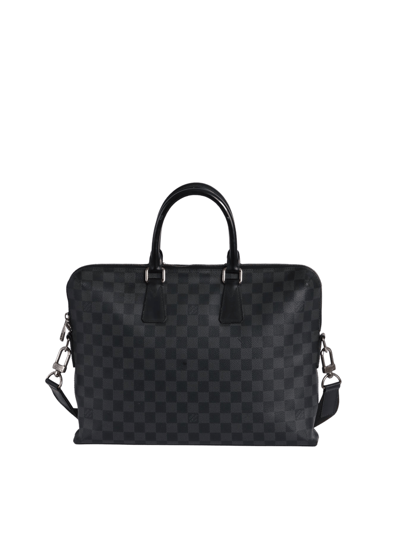 DAMIER GRAPHITE PORTE DOCUMENTS JOUR