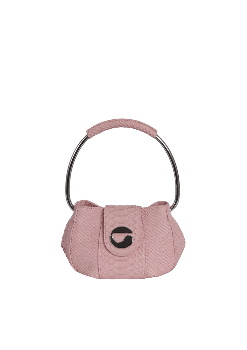 CROCODILE EMBOSSED U.F.O. POUCH BAG