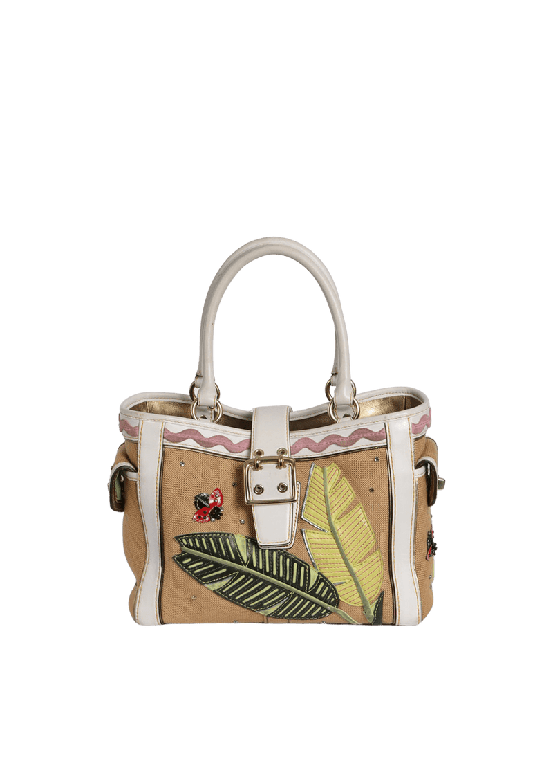 RAFFIA HANDLE BAG