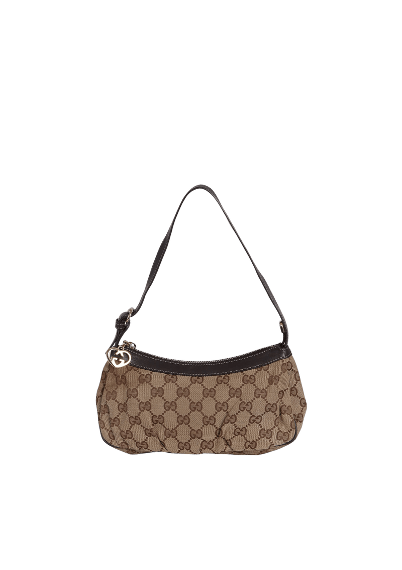 GG CANVAS INTERLOCKING G HEART BOAT POCHETTE