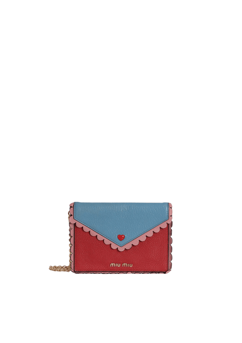 HEART MADRAS POUCH