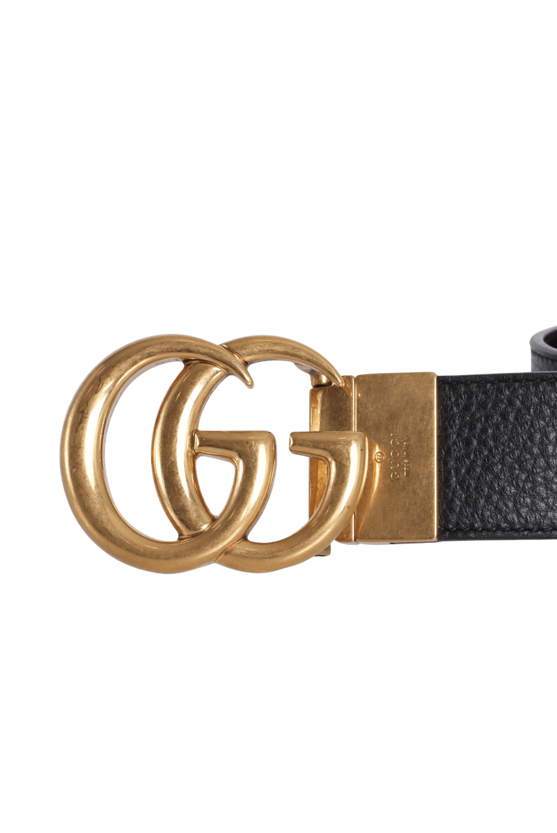 REVERSIBLE DOUBLE G LOGO BELT 85