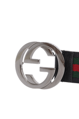 WEB SYLVIE INTERLOCKING G LOGO BELT 95