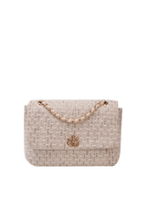 BOLSA CLASSICA EM TWEED COM CORRENTES