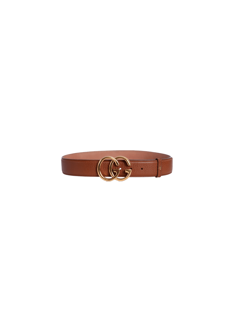 CINTO GUCCI DOUBLE G LOGO BELT MARROM 85 ORIGINAL