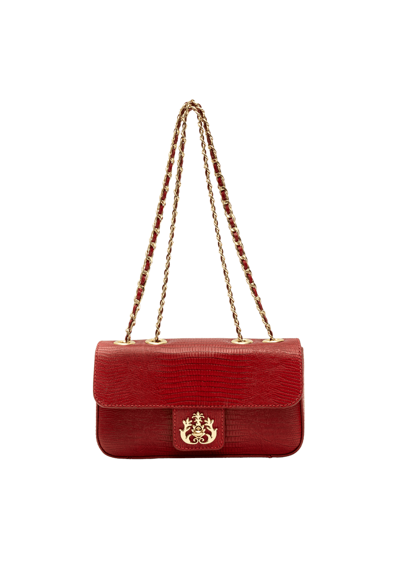 BOLSA ANNE EM COURO LIZARD