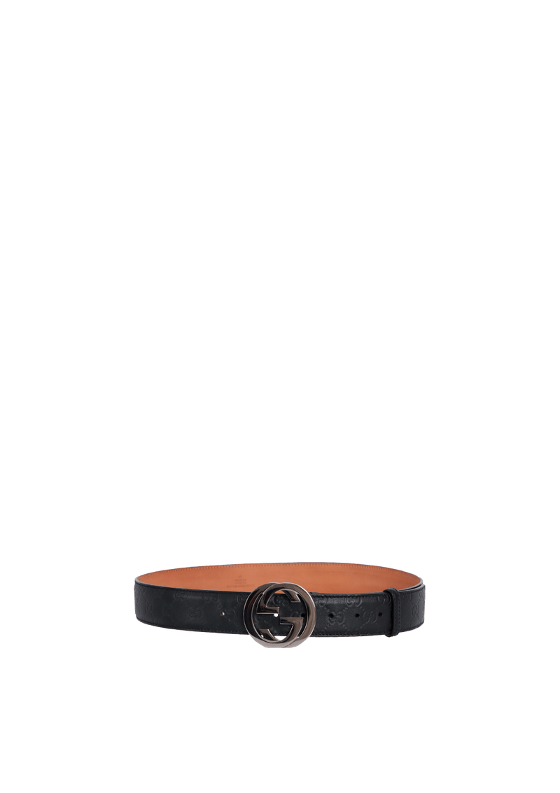 GUCCISSIMA INTERLOCKING G LOGO BELT 95