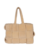 LARGE INTRECCIATO SHEARLING ARCO TOTE