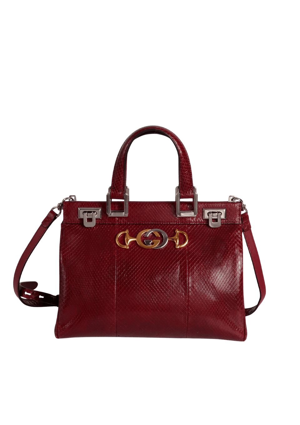 BOLSA GUCCI PYTHON ZUMI SATCHEL BAG VERMELHO ORIGINAL – Gringa