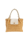 BOLSA SHOPPER EM CROCHÊ E COURO NATURAL