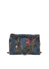 MINI DENIM FALABELLA FOLD-OVER TOTE