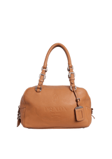 VITELLO DAINO LOGO BAULETTO BAG