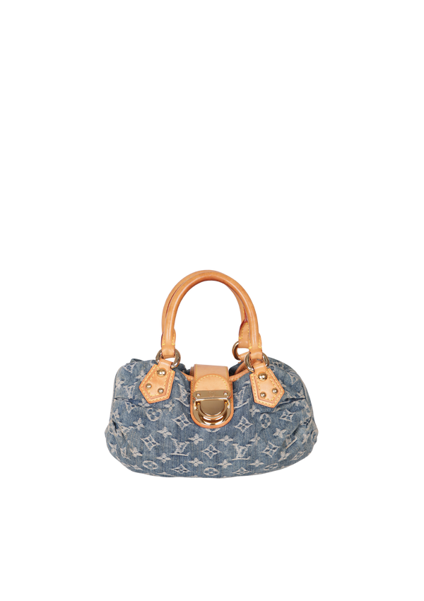 MONOGRAM DENIM PLEATY