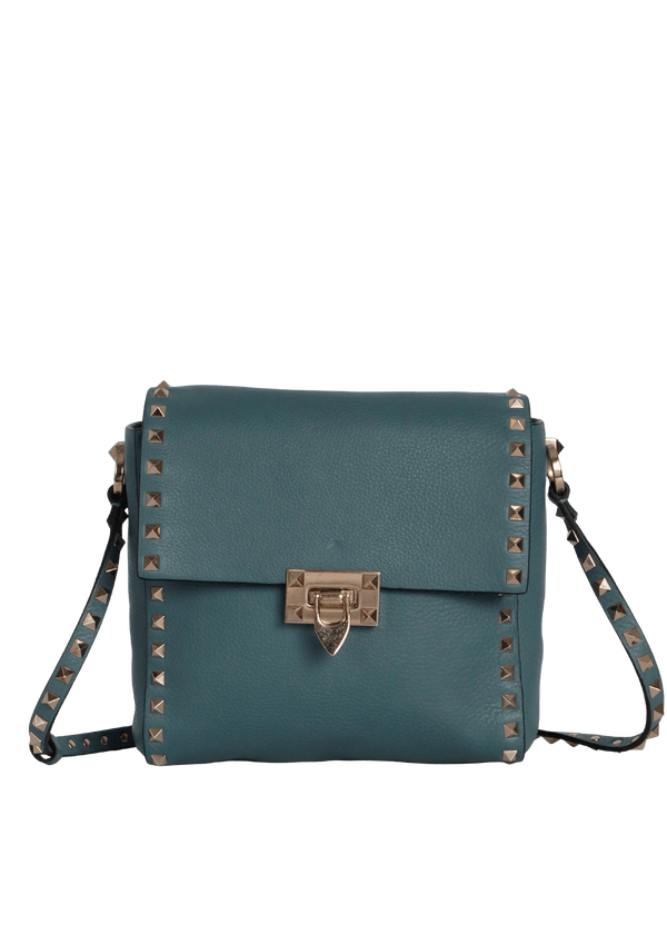 ROCKSTUD FLIP LOCK FLAP MESSENGER BAG