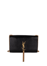 MEDIUM KATE TASSEL CROCODILE EMBOSSED