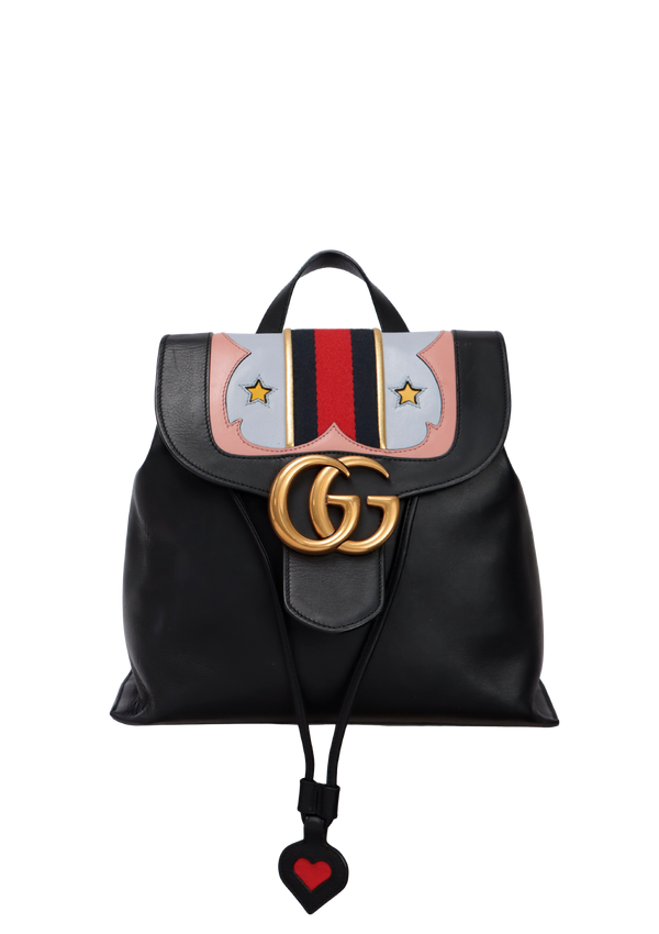 GG MARMONT WEB HEART BACKPACK