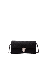 QUILTED TESSUTO PUSHLOCK CHAIN FLAP BAG