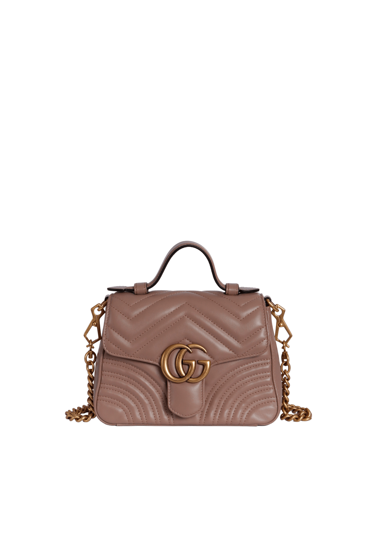 BOLSA GUCCI GG MARMONT MINI TOP HANDLE BAG MARROM ORIGINAL – Gringa