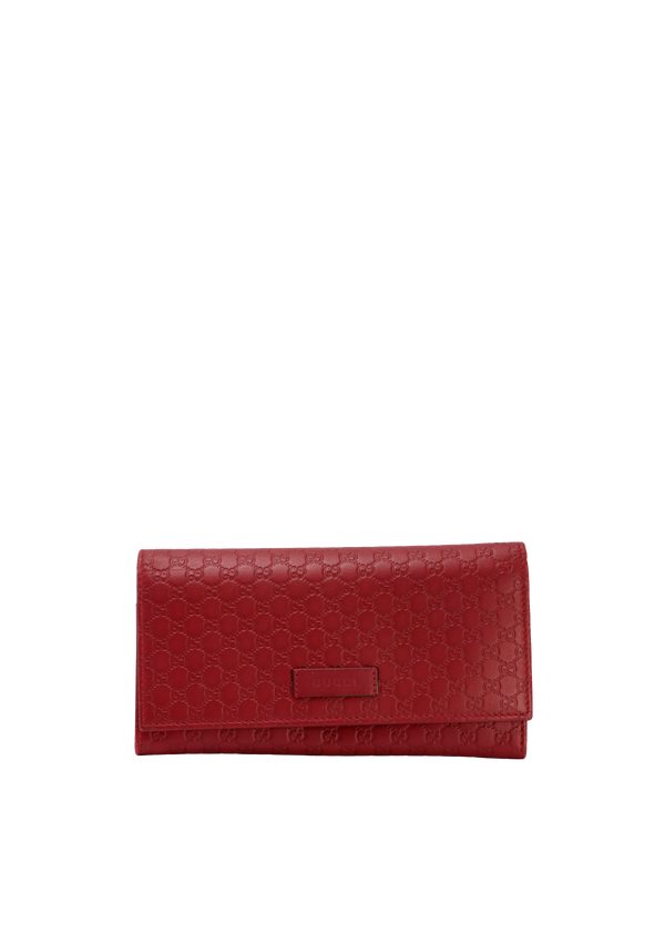 MICROGUCCISSIMA CONTINENTAL FLAP WALLET