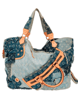 CABBY DENIM PATCHWORK TOTE
