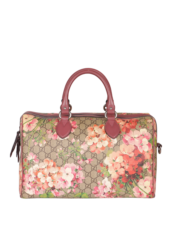 GG SUPREME BLOOMS MEDIUM BOSTON BAG