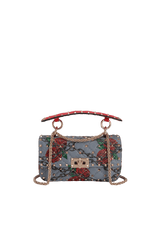 SMALL ROCKSTUD SPIKE FLORAL BAG