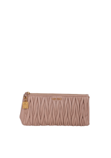 MATELASSE LEATHER CLUTCH