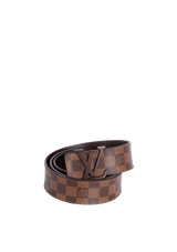 DAMIER ÉBÈNE INITIALES BELT 95