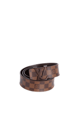 DAMIER ÉBÈNE INITIALES BELT 95