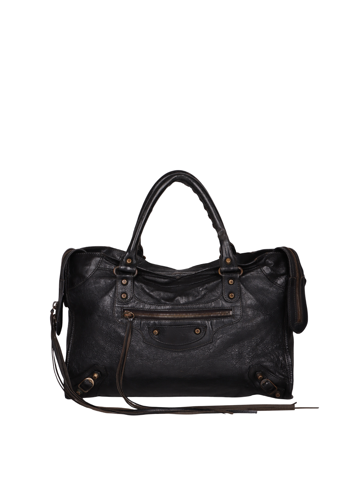 EA　BALENCIAGA BOLSA BALENCIAGA MOTOCROSS CLASSIC HARDWARE CITY PRETO ORIGINAL