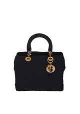 MEDIUM LADY DIOR CANNAGE QUILTED NYLON