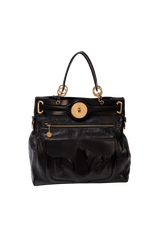 LEATHER TOP HANDLE BAG