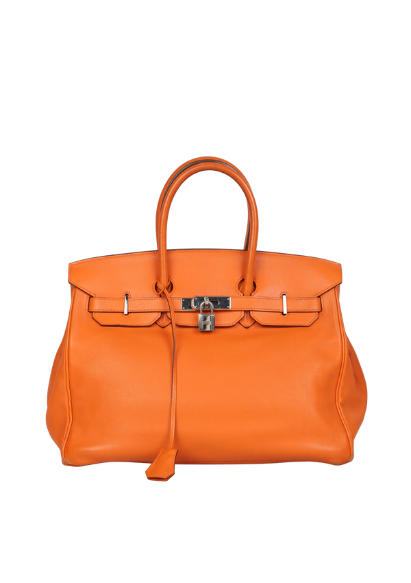 EVERCALF BIRKIN 35 PALLADIUM HARDWARE