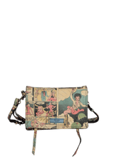 GLACE CALF COMIC ETIQUETTE FLAP BAG