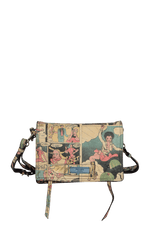 GLACE CALF COMIC ETIQUETTE FLAP BAG