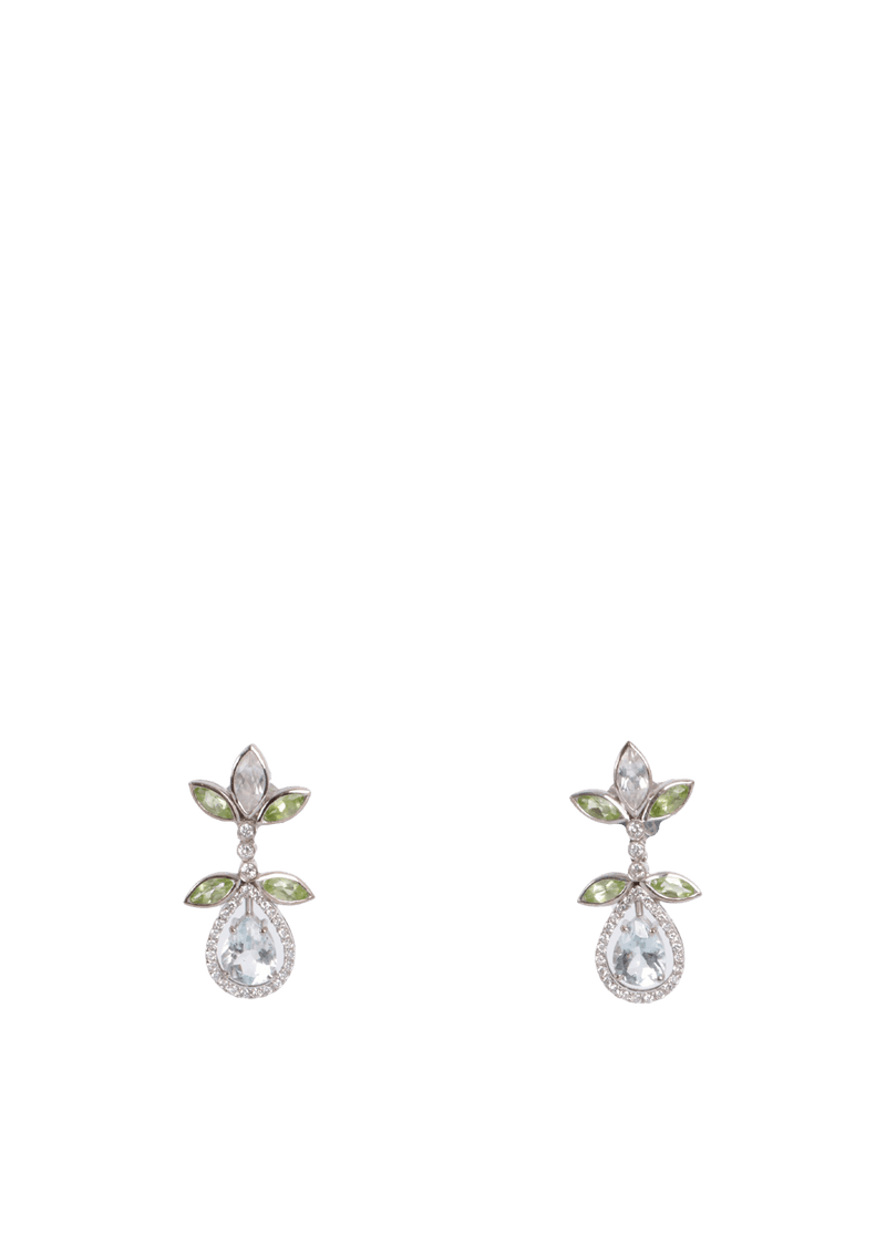 DIAMOND TOPAZ 18K EARRINGS