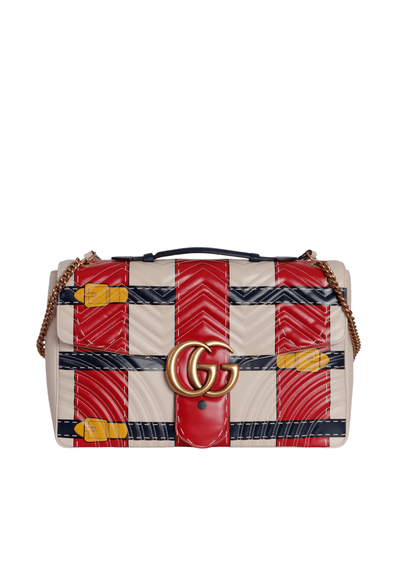 MAXI GG MARMONT TROMPE L'OEIL FLAP BAG