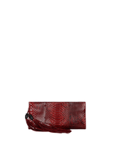 PYTHON LARGE TASSEL CLUTCH