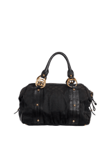 GG CANVAS INTERLOCKING BOSTON BAG